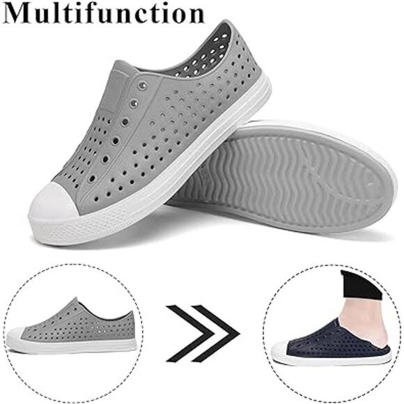 Saguaro Womens Size 6 Gray Breathable Slide On Closed Toe Garden Water Shoes - Picture 7 of 11